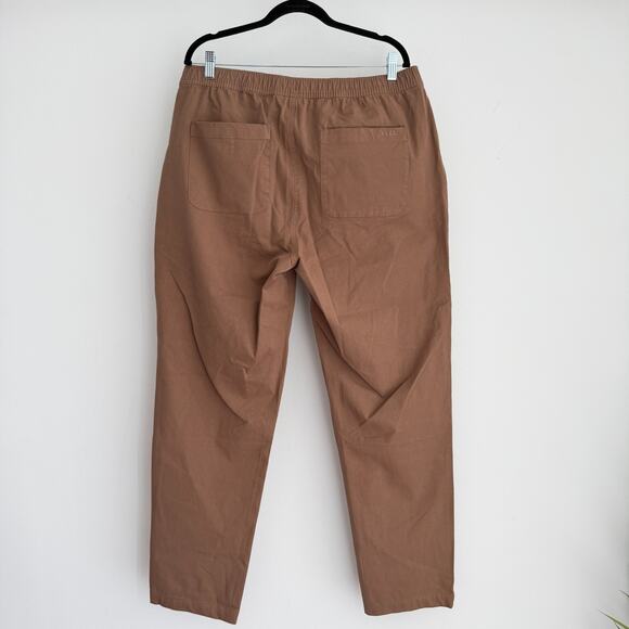 Vuori All Ways Elastic Waist Pant Mens XL Pecan Brown Cotton Twill Stretch NWT - Picture 4 of 14